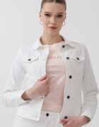 ARMANI EXCHANGE Късо яке от деним Бял