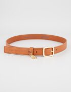 ARMANI EXCHANGE Колан от еко кожа с аксесоар лого Канелено кафяво
