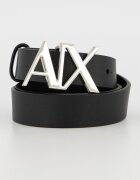 ARMANI EXCHANGE Кожен колан с метален монограм