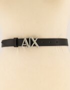 ARMANI EXCHANGE Кожен колан с метален монограм