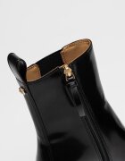 ARMANI EXCHANGE Лачени боти от еко кожа с цип Черен