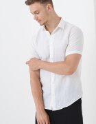 ARMANI EXCHANGE Ленена риза с къси ръкави