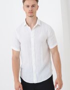 ARMANI EXCHANGE Ленена риза с къси ръкави