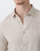 ARMANI EXCHANGE Ленена риза със стандартна кройка Светло кафяво