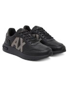 ARMANI EXCHANGE Мъжки спортни обувки черни - екологична кожа - за бягане