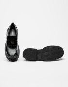 ARMANI EXCHANGE Мокасини с лого Черен