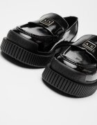 ARMANI EXCHANGE Мокасини с лого Черен