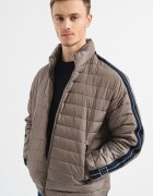 ARMANI EXCHANGE Олекотено яке с джобове с цип Сиво-кафяв/Тъмносин