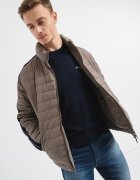 ARMANI EXCHANGE Олекотено яке с джобове с цип Сиво-кафяв/Тъмносин