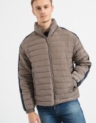 ARMANI EXCHANGE Олекотено яке с джобове с цип Сиво-кафяв/Тъмносин