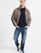 ARMANI EXCHANGE Олекотено яке с джобове с цип Сиво-кафяв/Тъмносин