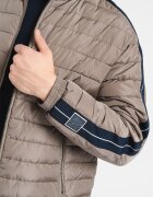 ARMANI EXCHANGE Олекотено яке с джобове с цип Сиво-кафяв/Тъмносин