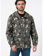 ARMANI EXCHANGE Олекотено яке с камуфлажна шарка и лого
