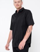 ARMANI EXCHANGE Памучна риза с къси ръкави Черен