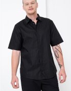 ARMANI EXCHANGE Памучна риза с къси ръкави Черен