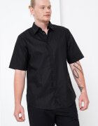 ARMANI EXCHANGE Памучна риза с къси ръкави Черен