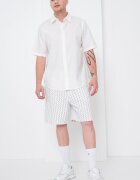 ARMANI EXCHANGE Памучна риза с къси ръкави Слонова кост