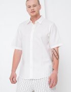 ARMANI EXCHANGE Памучна риза с къси ръкави Слонова кост