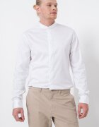 ARMANI EXCHANGE Памучна риза с яка Henley Бял