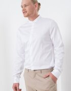 ARMANI EXCHANGE Памучна риза с яка Henley Бял