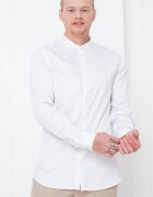 ARMANI EXCHANGE Памучна риза с яка Henley Бял