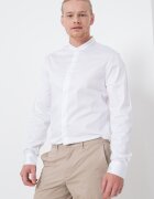 ARMANI EXCHANGE Памучна риза с яка Henley Бял
