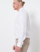 ARMANI EXCHANGE Памучна риза с яка Henley Бял