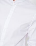 ARMANI EXCHANGE Памучна риза с яка Henley Бял