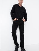 ARMANI EXCHANGE Памучна риза със свободна кройка Черен