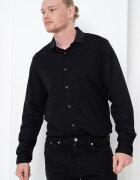 ARMANI EXCHANGE Памучна риза със свободна кройка Черен