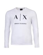 ARMANI EXCHANGE Памучна слим блуза с лого