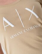 ARMANI EXCHANGE Памучна слим тениска Камел