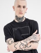 ARMANI EXCHANGE Памучна тениска с овално деколте и лого Бял/Тъмносин