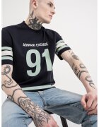 ARMANI EXCHANGE Памучна риза с райе и класическа яка