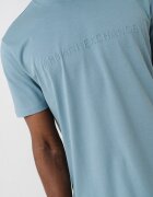 ARMANI EXCHANGE Памучна тениска с релефно лого Прашно синьо
