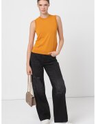 ARMANI EXCHANGE Плетен топ с овално деколте - Светлокафяв