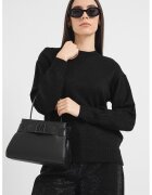 ARMANI EXCHANGE Пуловер с вълна с бляскави елементи - Черен/Сребрист