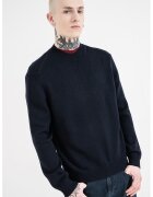 ARMANI EXCHANGE Пуловер с вълна с овално деколте - Ултрамарин синьо