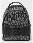ARMANI EXCHANGE Раница от еко кожа с регулируеми презрамки - Бял/Черен