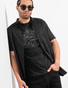 ARMANI EXCHANGE Риза с къси ръкави Черен
