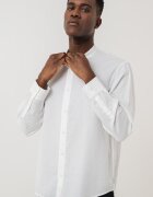 ARMANI EXCHANGE Риза с лиосел и лен с яка Henley Бял