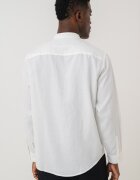 ARMANI EXCHANGE Риза с лиосел и лен с яка Henley Бял