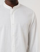 ARMANI EXCHANGE Риза с лиосел и лен с яка Henley Бял