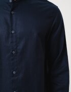 ARMANI EXCHANGE Риза с лиосел и лен с яка Henley Ултрамарин синьо