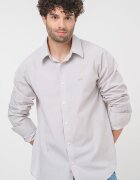 ARMANI EXCHANGE Риза с лого Светло сив