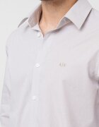 ARMANI EXCHANGE Риза с лого Светло сив