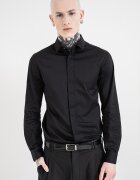 ARMANI EXCHANGE Риза с памук Черен
