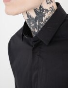 ARMANI EXCHANGE Риза с памук Черен