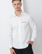 ARMANI EXCHANGE Риза със стандартна кройка и бродирано лого Бял