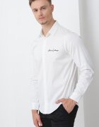 ARMANI EXCHANGE Риза със стандартна кройка и бродирано лого Бял